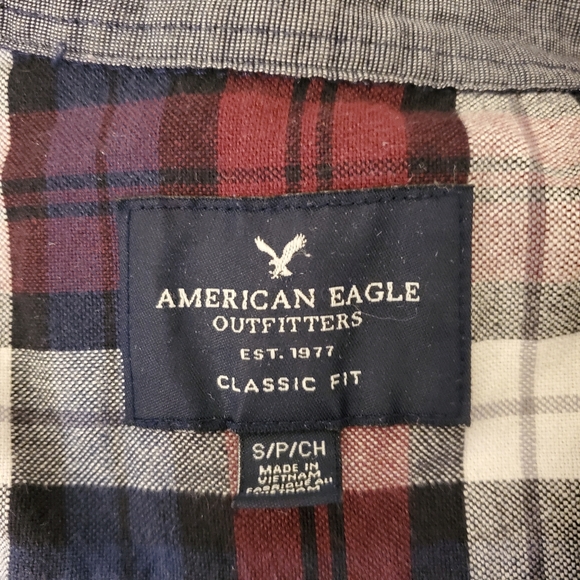American Eagle Plaid Shirt, Size Small - Picture 5 of 10